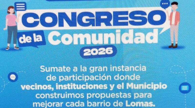 Lomas de Zamora prepara un nuevo Congreso de la Comunidad para construir propuestas vecinales